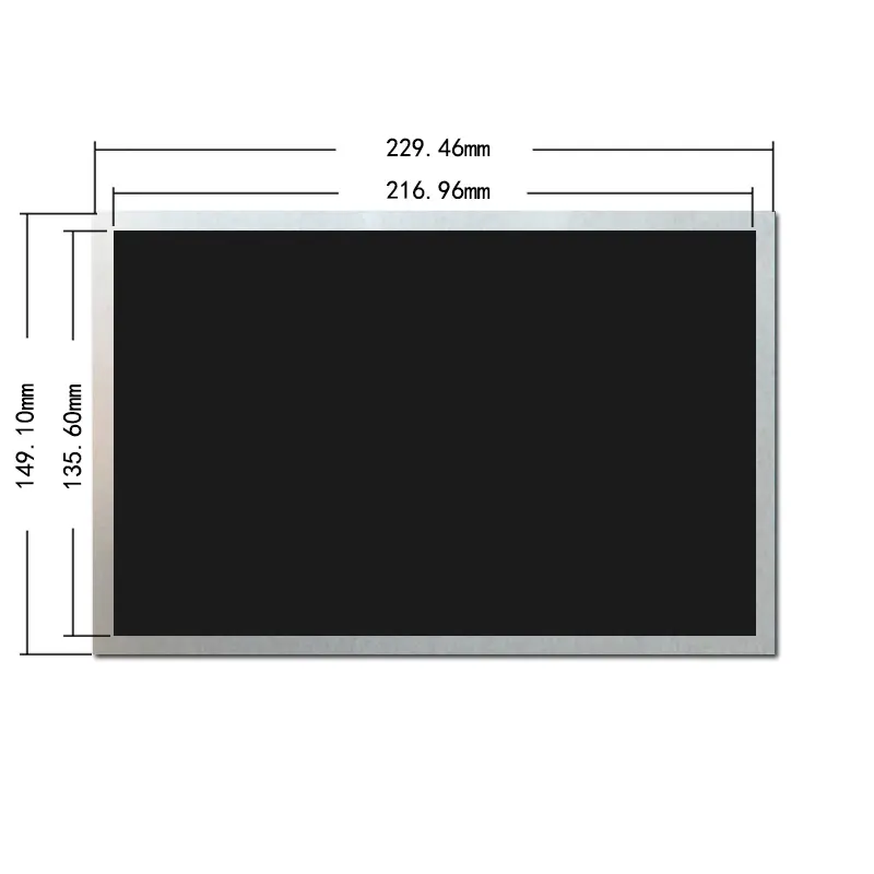 Dimension drawing of 10.1 Inch Outdoor HMI TFT Panel for Industrial Controls, HS0101GI01-C100, Outdoor HMI TFT Panel, 10.1