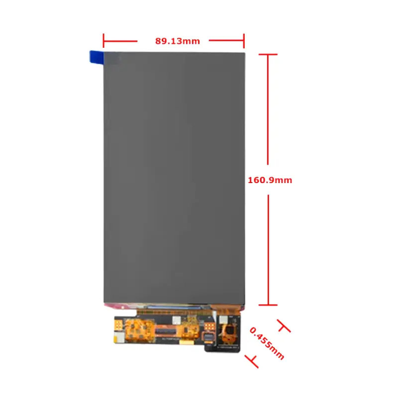 Dimension drawing of 7 Inch OLED AMOLED Industrial Module for HMI Panels, HS070P4001-01, OLED AMOLED Industrial Module for