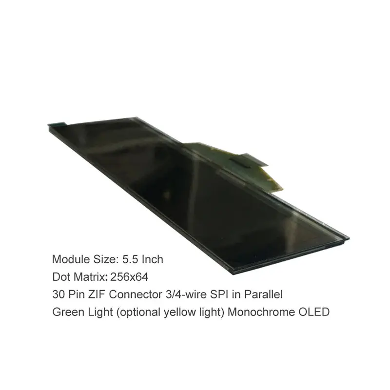 HS-5664ASGGFO1-05 Additional product image of 5.5 Inch Bar Type PMOLED Display Module for Instruments, huisoar, HS-5664ASGGFO1, Bar Type