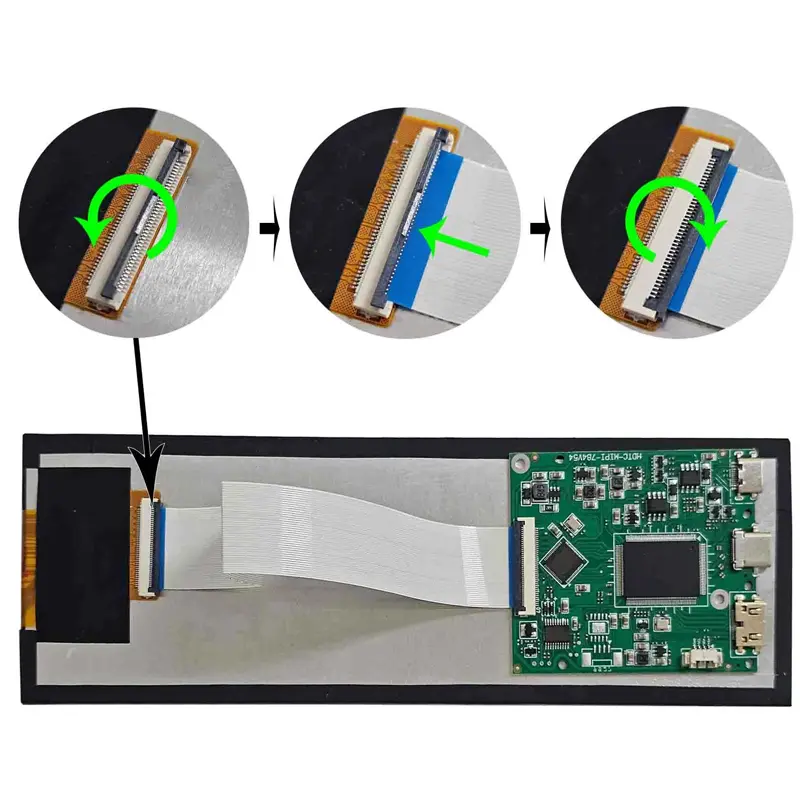 HS-MIPI784-V54-+-HS0784T-L01-03 Additional product image of 7.84 Inch MIPI Bar Widescreen LCD Display Module for Embedded HMI, huisoar, HS-MIPI784-V54 +