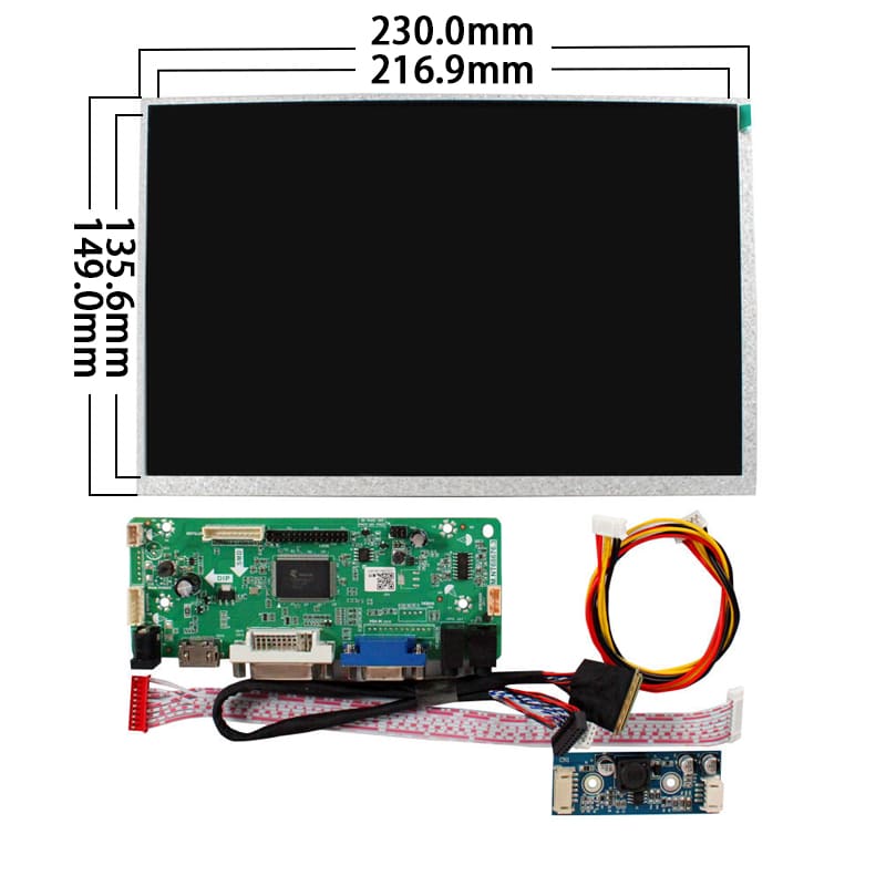 Additional product image of 10.1 Inch Industrial High Brightness HMI Display Kit for Upgrades, huisoar, HS003285, Industrial