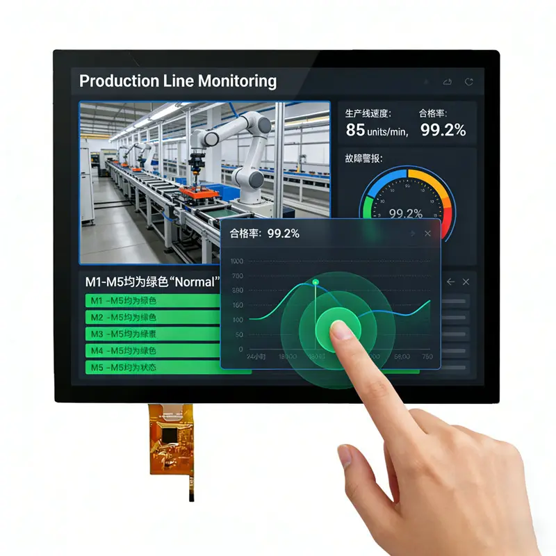 12.1 Inch 1024×768 Capacitive Touch Display Module for 4:3 HMI Panels