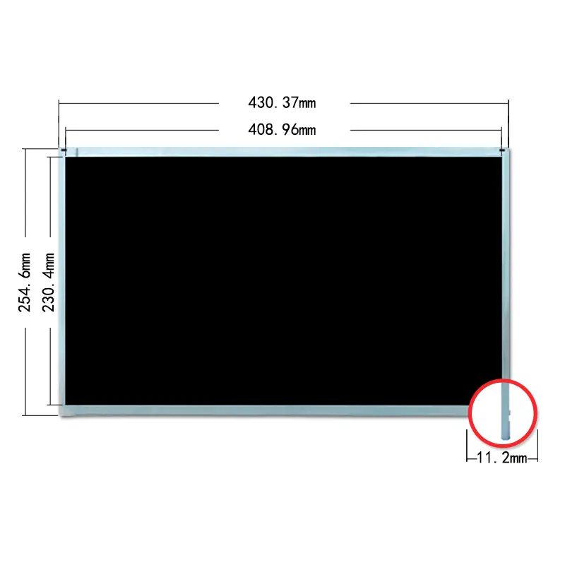 Dimension drawing of 18.5 Inch Outdoor LCD Module for Service Terminals, HS0185GB06-C100, 18.5 Inch Outdoor LCD Module, 18.5