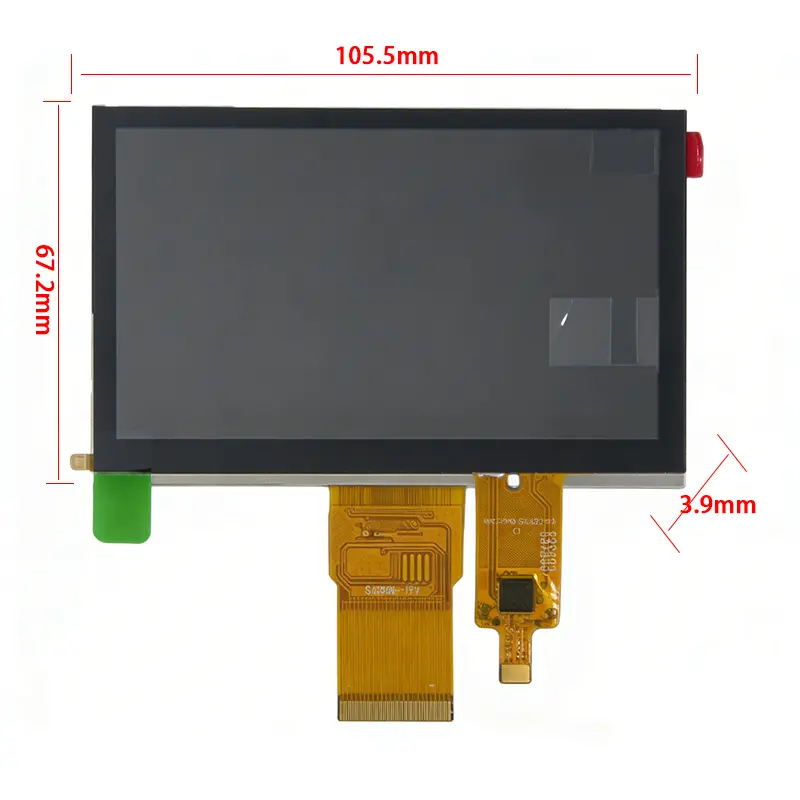 Touch panel detail of 4.3 Inch Portable Navigation Touch Display for Compact Devices, HS043480272-05-CTP, Portable