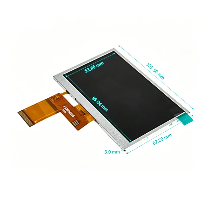 Dimension drawing of 4.3 Inch 40 Pin TN Parallel RGB TFT LCD Module with ST7282 Driver, HS043R07B30, 4.3 Inch 40 Pin TN