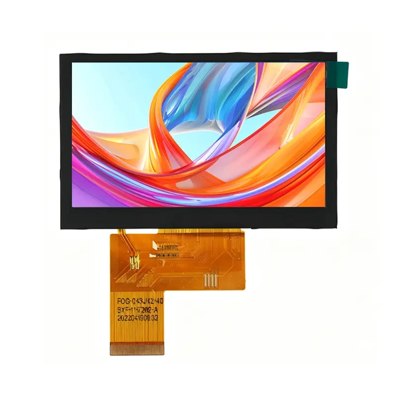 Retail Interface Display Screen 4.3 Inch IPS TFT LCD and RGB 40 pin FPC