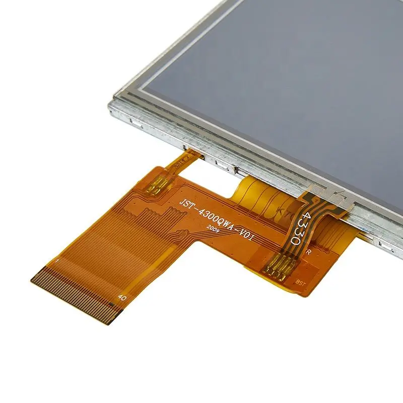 HS043R10BE50-C00-03 Additional product image of 4.3 Inch Stylus Input TFT Screen With 480×272 Resistive Touch RGB LCD Module, huisoar