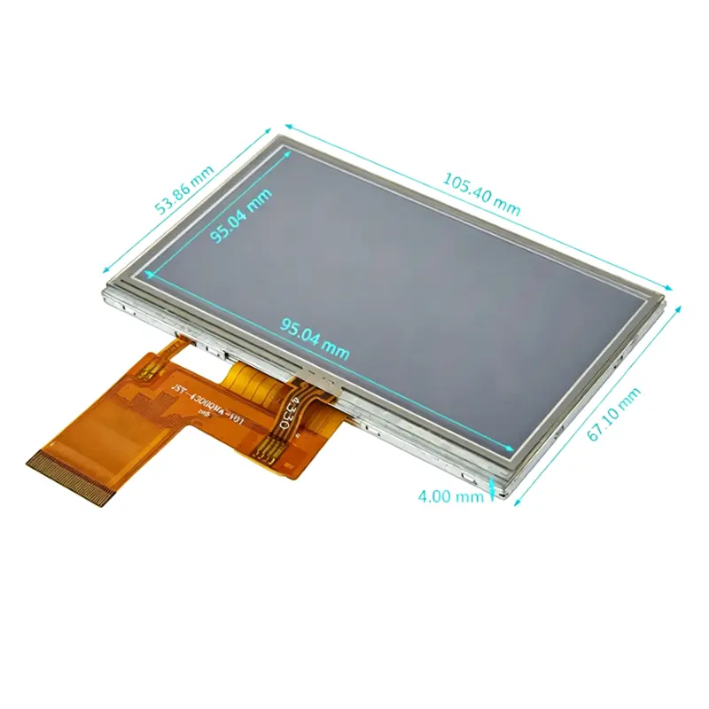 Additional product image of 4.3 Inch Stylus Input TFT Screen With 480×272 Resistive Touch RGB LCD Module, huisoar