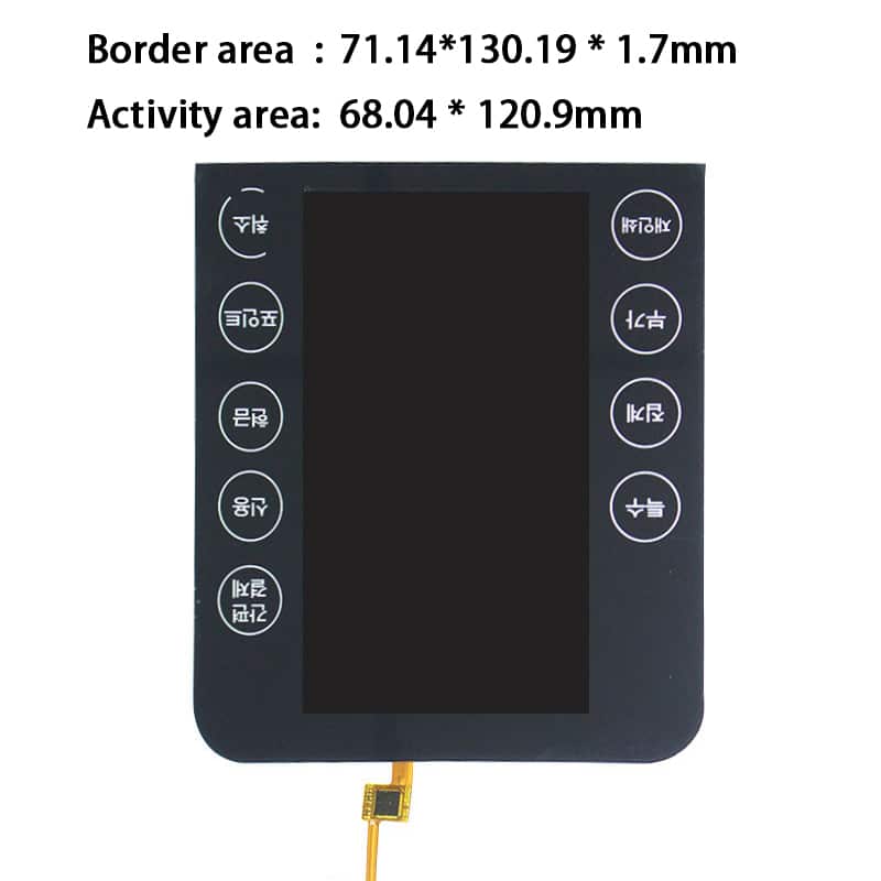 Dimension drawing of 5.5 Inch GPS Navigation LCD Module with Capacitive Touch, HS0550HDI-04+MTP0550GF-04, 5.5 Inch GPS