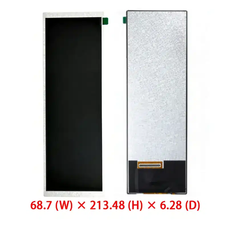 Dimension drawing of 7.84 Inch Narrow Equipment Display Module for Control Panels, HS078C8813M, Narrow Equipment Display
