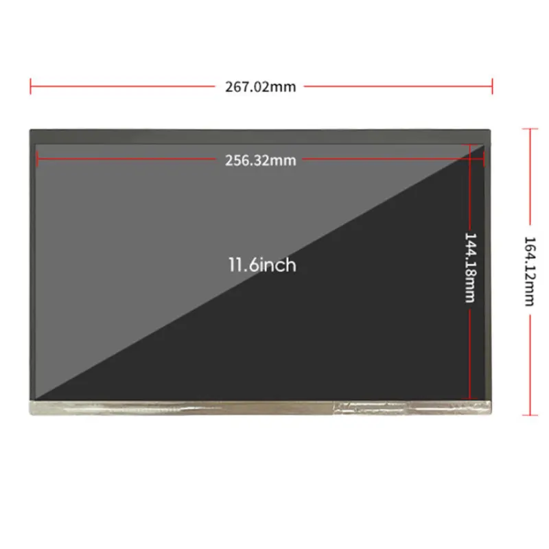 Dimension drawing of 11.6 Inch Smart Home IoT Medical Equipment Display Module, HS116007B0, Smart Home IoT Medical Equipment