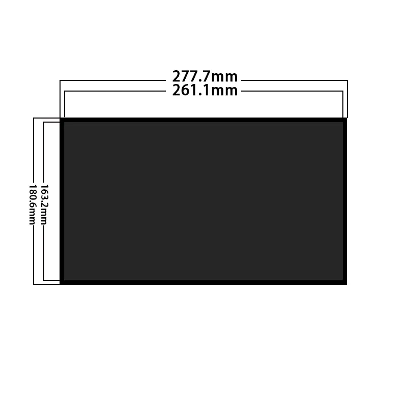 Additional product image of 12.1″ 1280×800 Wide Temp Medical Automotive Industrial Display Panel, huisoar, HS121003B0, Wide