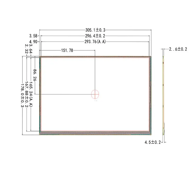 Additional product image of 13.3 Inch Embedded eDP Display Module for Touch HMI Consoles, huisoar, HS133FHP-300-30-V1, 13.3