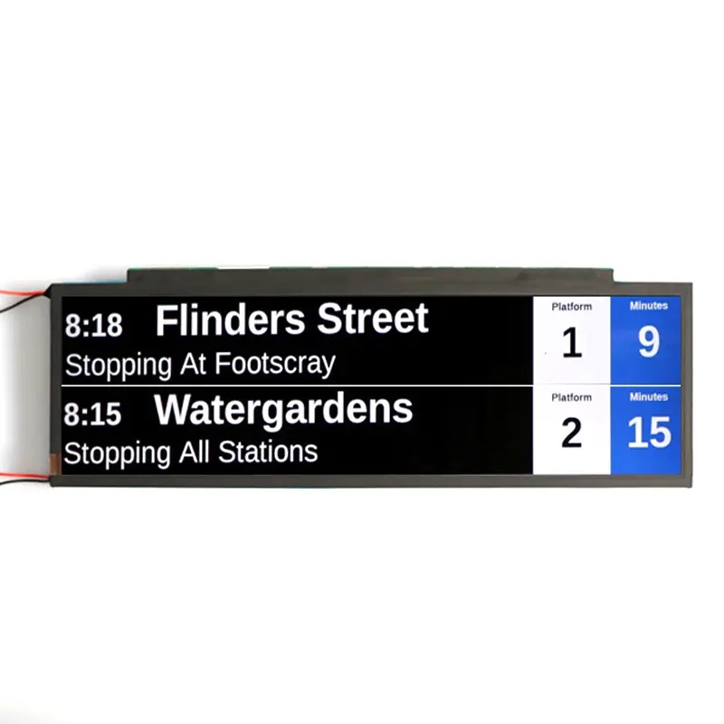 HS140XTM-GE12-03 Additional product image of 14.1 Inch eDP Transit Header Screen 500-5000 Nits for Slim Passenger Info, huisoar