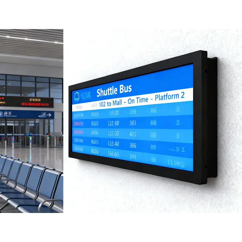Additional product image of 14.1 Inch eDP Transit Header Screen 500-5000 Nits for Slim Passenger Info, huisoar