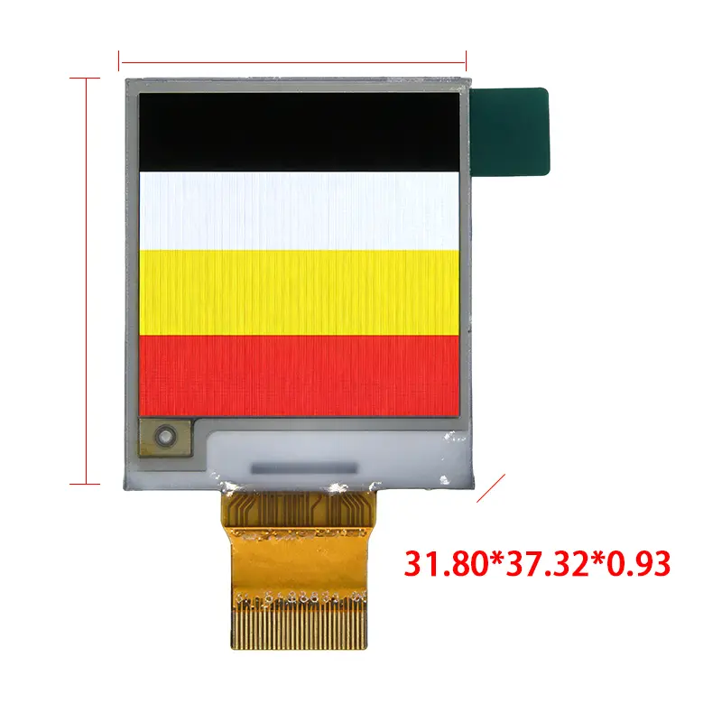 Dimension drawing of 1.54 Inch Square E Paper Screen for ESL Price Tags, HS1543S, Square E Paper Screen for ESL, 15.43 inch