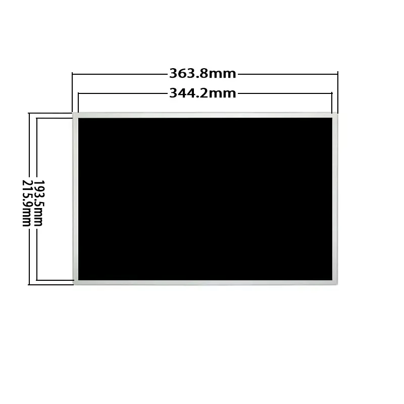 Dimension drawing of 15.6 Inch Outdoor LCD Display for Kiosks and Industrial Systems, HS156ENT-N12, 15.6 Inch Outdoor LCD
