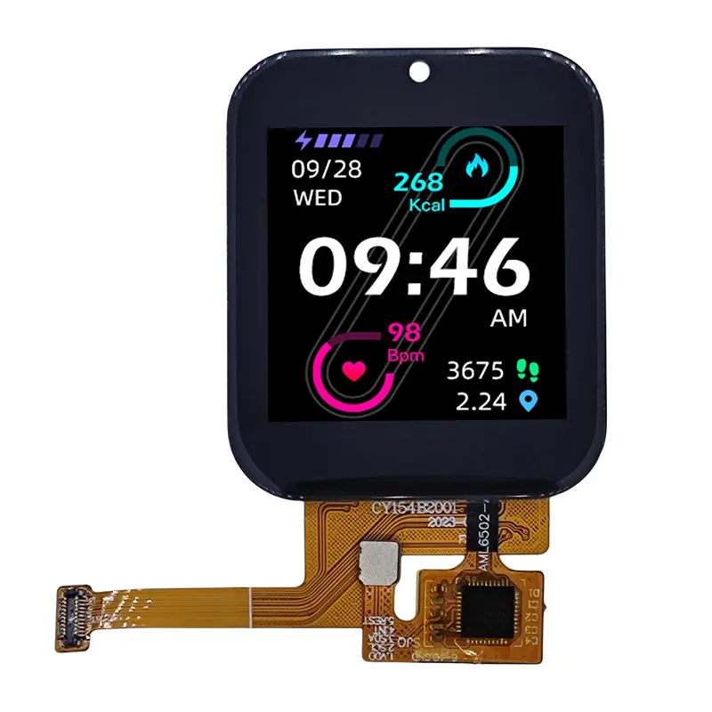 HS16C15012Q-CTP-03 Touch panel detail of 1.54 Inch Smartwatch Square MIPI Display for Touch Wearables, HS16C15012Q-CTP, Smartwatch Square MIPI