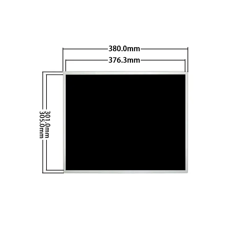 Dimension drawing of 19 Inch Industrial Sunlight Readable LCD HMI Display for Automation, HS190ENT-NE10, Industrial Sunlight