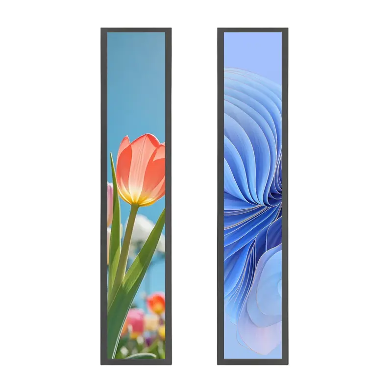 19 Inch Transit Information Strip LCD Panel Bar Display for Public Signage