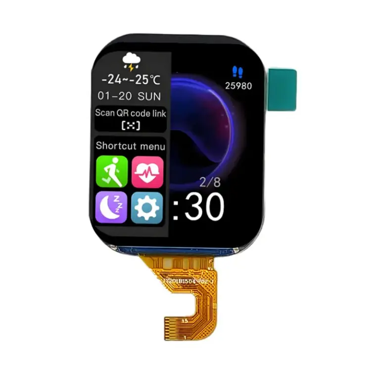 Smartwatch LCD Panel 2 Inch SPI 550 Nits IPS module for SPI Wearable Devices