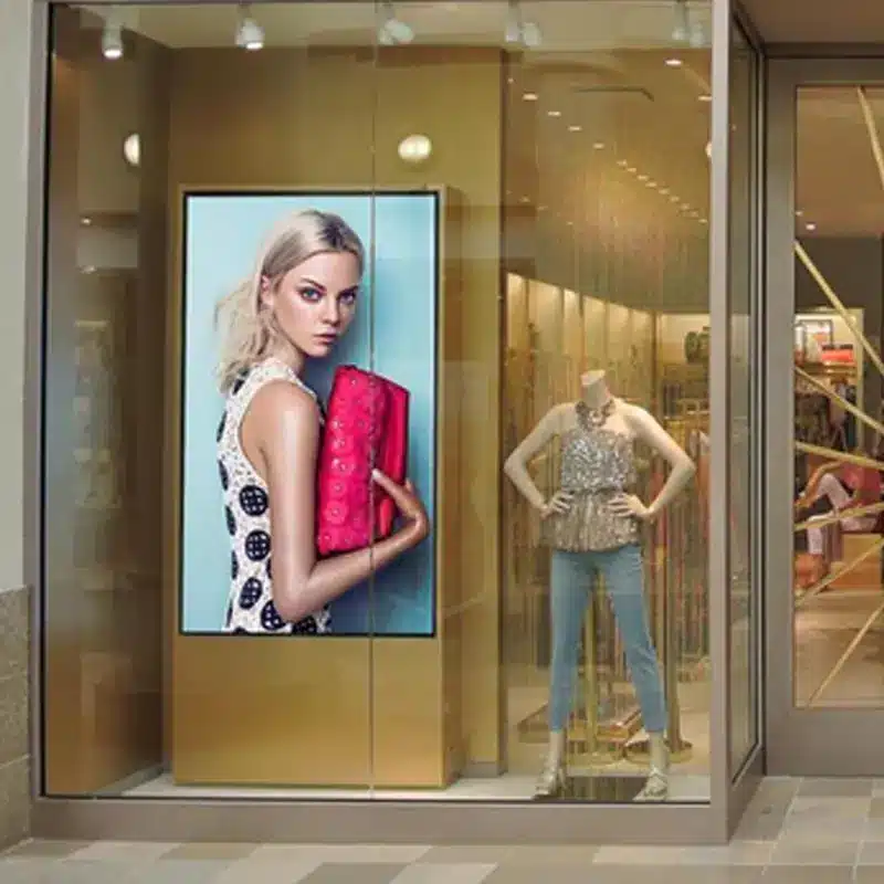 Application scenario image for 32 Inch Storefront Window LCD Module for Retail Kiosks, Storefront Window LCD Module, None