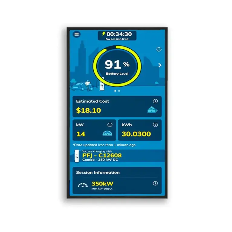 21.5 Inch EV Charging Station Display for Outdoor Charging Hubs