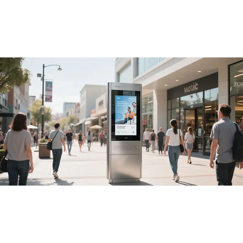 Application scenario image for 21.5 Inch Outdoor Digital Signage Manufacturer for Transit Hubs, Outdoor Digital Signage
