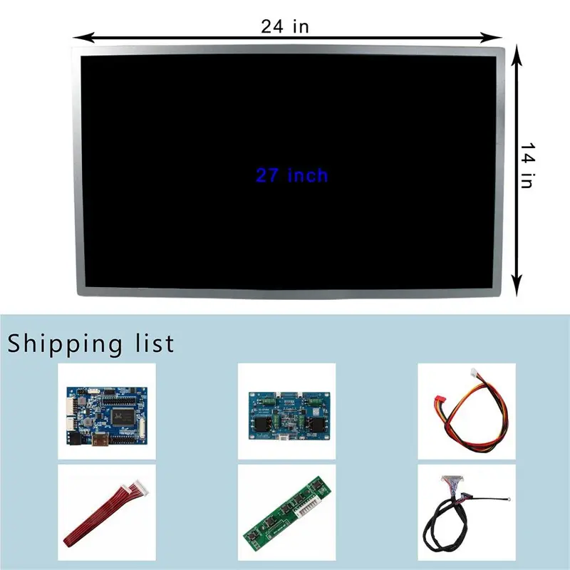 Dimension drawing of 27 Inch Advertising LCD Module Controller Kit for Digital Signage, HS2660H-V661, 27 Inch Advertising