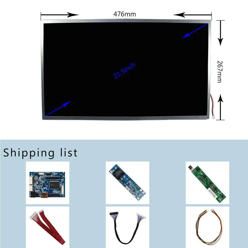 Additional product image of 21.5 Inch 1000 Nits Outdoor LCD Display Kit for Vending, huisoar, HS2660H-V661+HS215HJJ-P02