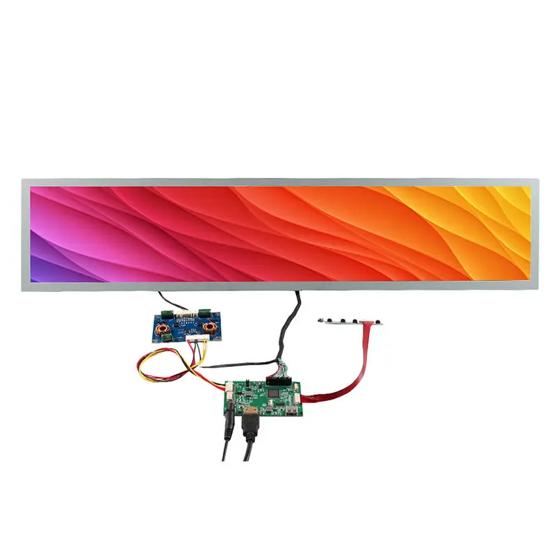 HS2660H-V823+HS280FBM-NB2-05 Additional product image of 28 Inch USB 1920×360 700cd/m² Stretched Bar Advertising LCD Screen, huisoar