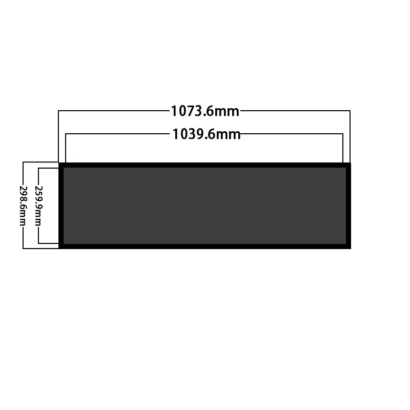 Dimension drawing of 42 Inch Sunlight Readable LCD Display 4:1 for Outdoor Transit Signage, HS420IVN-GD25, 42 Inch Sunlight