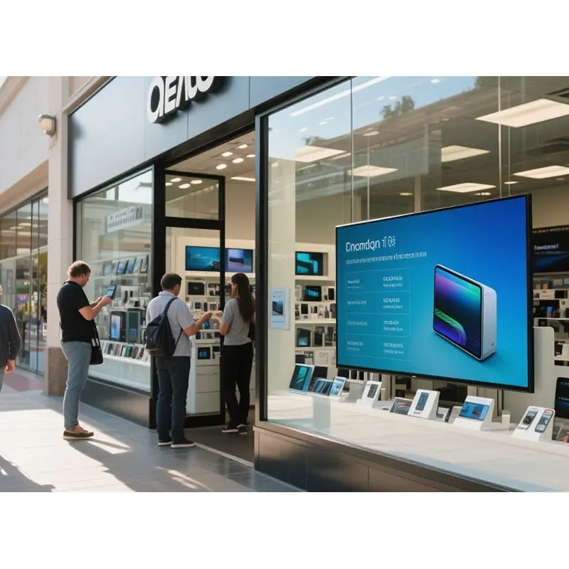 Application scenario image for 49 Inch Outdoor LCD Panel for Industrial & Commercial Signage, 49 Inch Outdoor LCD Panel