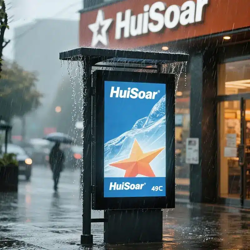 Application scenario image for 49 Inch Outdoor Digital Signage for IP65 4K Public Displays, 49 Inch Outdoor Digital Signage