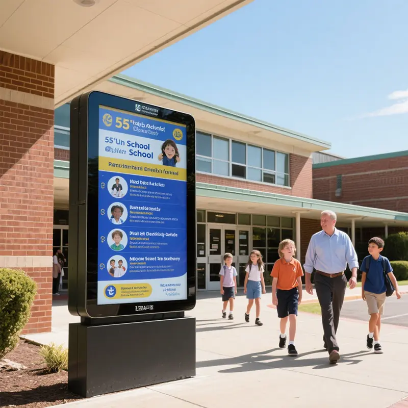 Application scenario image for 55 Inch Waterproof Sunlight Readable Digital Display 2500 Nits, 55 Inch Waterproof Sunlight