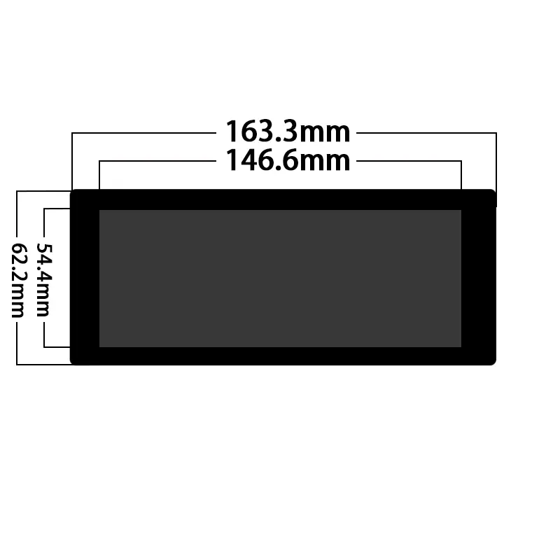 Touch panel detail of 6.2 Inch Industrial Equipment LCD Screen for Control Panels, HS620009B0-CTP, 6.2 inch industrial