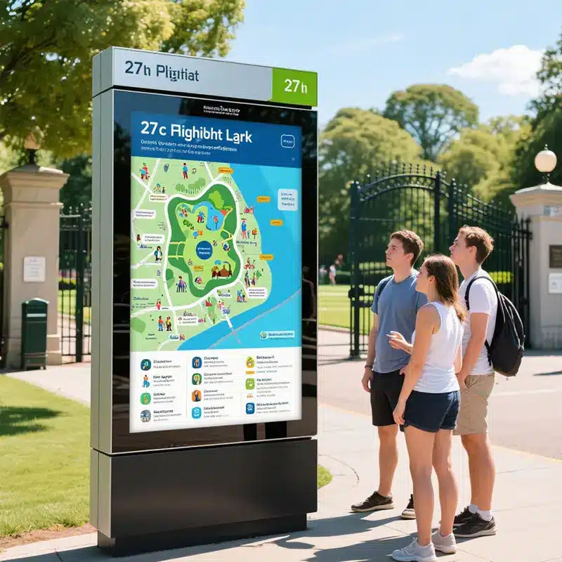 Application scenario image for 65 Inch Public Signage V-by-One TFT LCD Panel for Airports Outdoor Signage, Public Signage