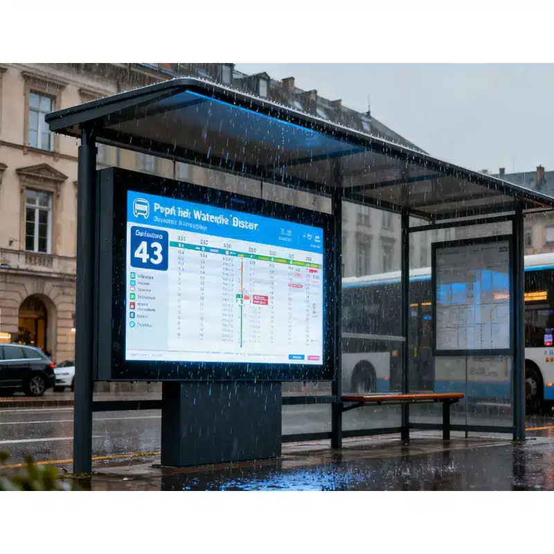 Application scenario image for 75 Inch Air Cooled Outdoor Display High Brightness Screen for Stadium Signage, Air Cooled