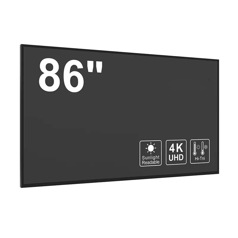 HS860ENT-ND50-04 Featured product image of 86 Inch Large Format 4K TFT Panel for Outdoor Signage, huisoar, HS860ENT-ND50, Large Format 4K TFT