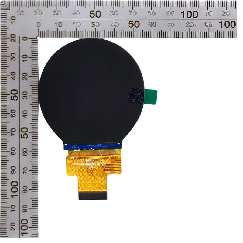 Dimension drawing of 2.1″ 480×480 350nits MIPI Wearable Round TFT LCD Module 1000:1, HSL021Y8911M, 2.1 480x480 350nits MIPI