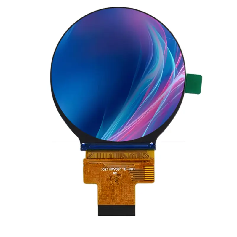 2.1″ 480×480 350nits MIPI Wearable Round TFT LCD Module 1000:1