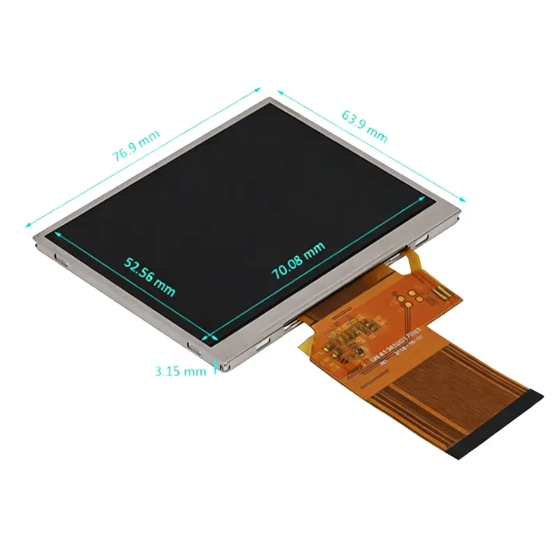 Additional product image of QVGA Controller LCD 3.5 inch 320×240 TN TFT for Compact RGB Boards, huisoar, HSO35R06C30, QVGA