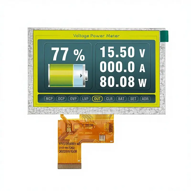 5 Inch RGB IPS Display Module with ST7262 40-Pin FPC