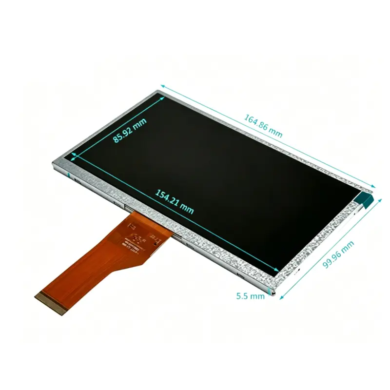 Additional product image of 7 Inch 1000 Nits Outdoor HMI Display Module with 40-Pin LVDS, huisoar, HSO70R27BE50-A25号, 7 Inch