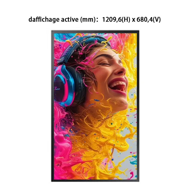 Dimension drawing of 55 Inch 4000 Nits Window Facing Digital Signage for Storefronts, OM55N, 4000 Nits Window Facing Digital