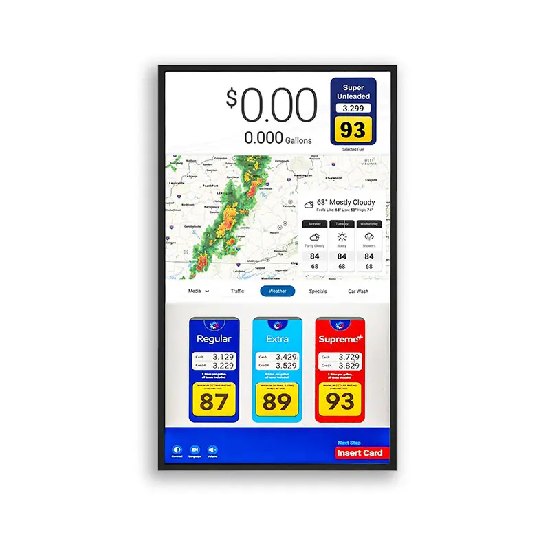 32 Inch High Brightness Gas Pump Touch Monitor for Fuel Dispensers