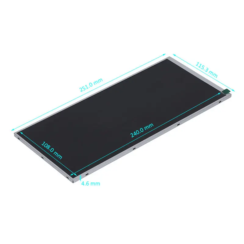 Dimension drawing of 10.36 Inch Portrait IPS LCD Display 720×1600 700nit Sunlight Readable Module MIPI 4-lane