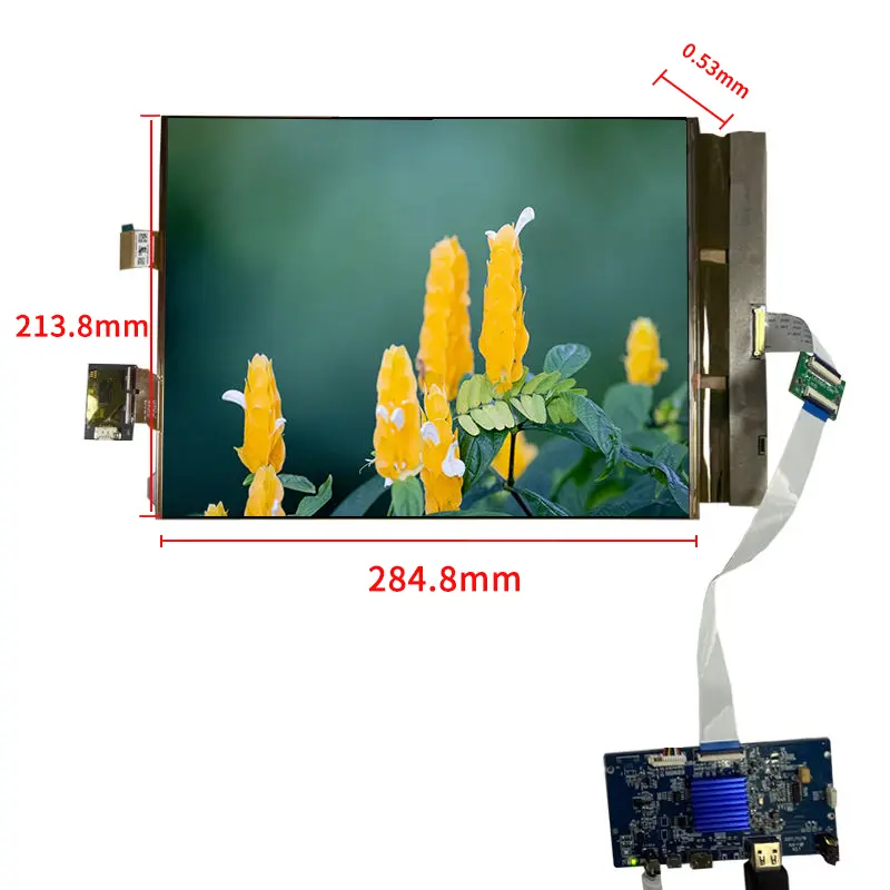 Dimension drawing of 13.3 Inch Flexible AMOLED Display 1536×2048 eDP High Resolution Tablet Module 300nit, HS133QX01A-V1