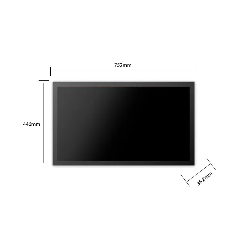 Dimension drawing of 32 Inch Android LCD Advertising Machine 1200 Nits for Signage, HS0320ZJ01-Z120 V1, 32 Inch Android LCD