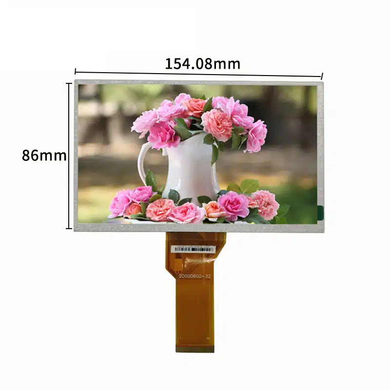 Dimension drawing of 7 Inch High Brightness Capacitive Touch LCD Module for Industrial HMI, HS070PRT45057, High Brightness